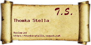 Thomka Stella névjegykártya